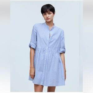 Madewell Navy and White Striped Shirt